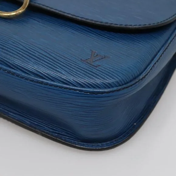 Authentic LOUIS VUITTON Epi Saint Cloud GM Shoulder Bag Toledo Blue M52195 LV - Picture 7 of 16